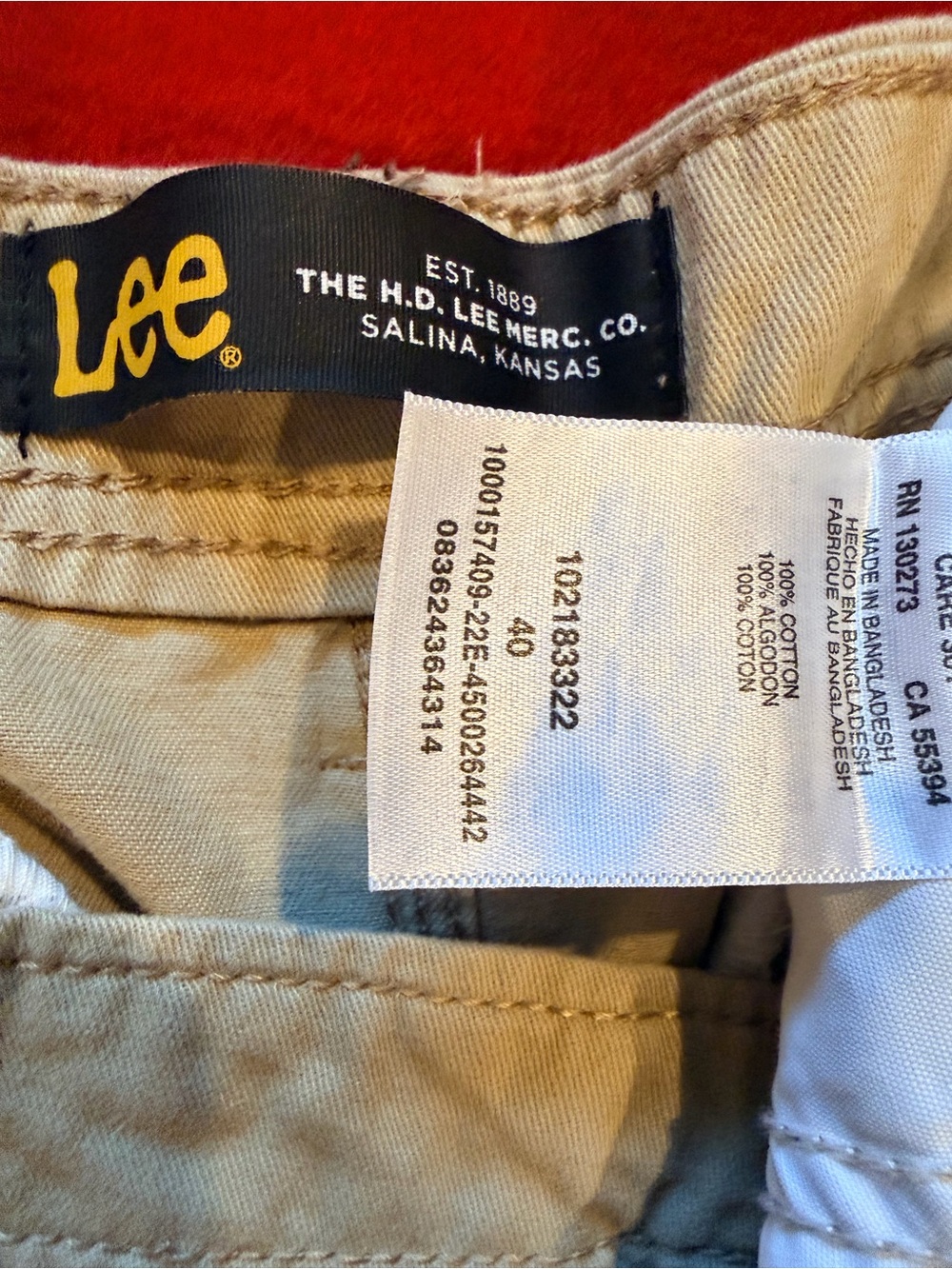 BUNDLE FOR $12 Men's LEE Cargo Shorts - Khaki & White Utility Styles - Picture 8 of 8
